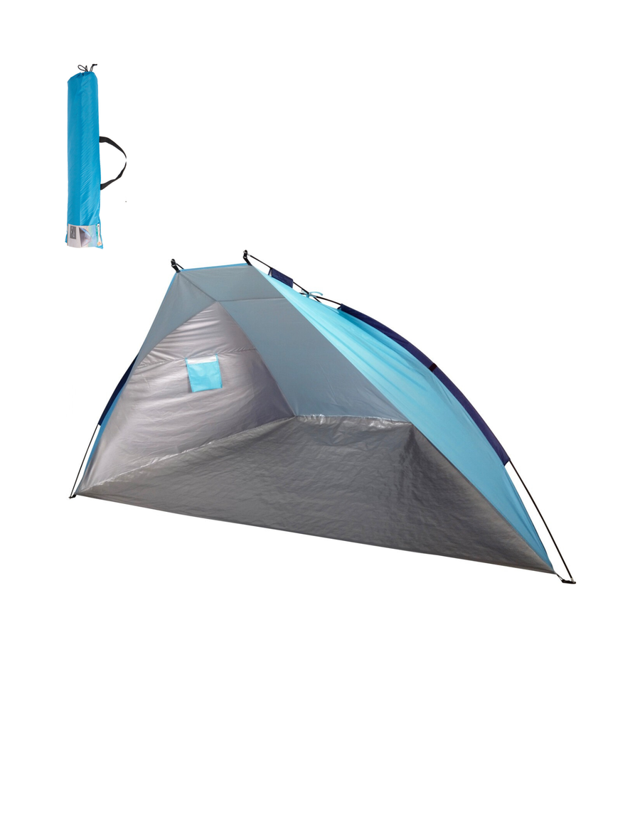 Strandtent Blauw – Zilvercoating 270x120 cm - 1
