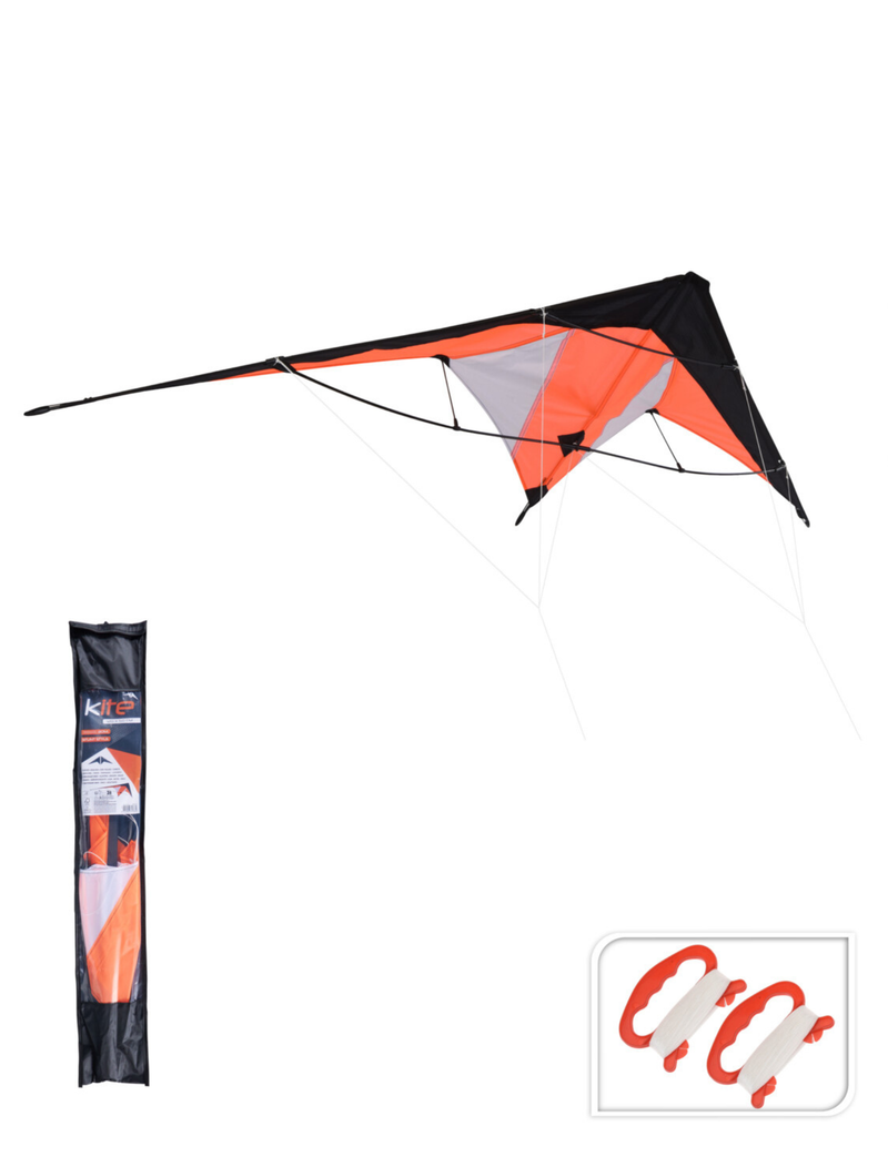 Stuntvlieger 120x50 cm – Oranje/Groen
