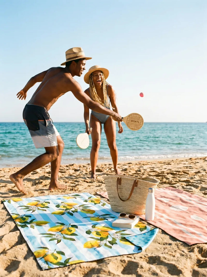 Strandracket Set Hout sfeerfoto
